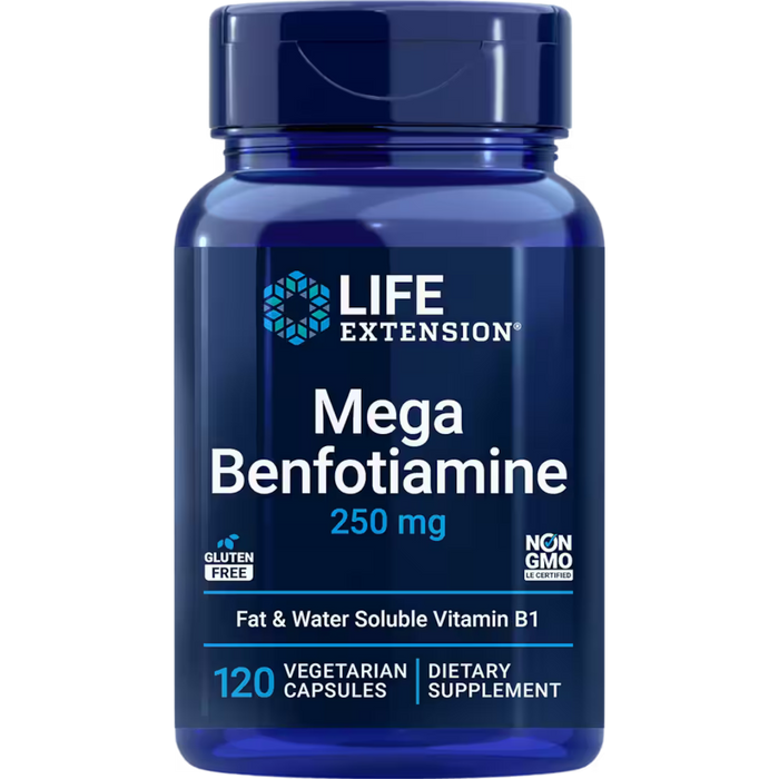 Life Extension Mega Benfotiamine 250 mg - 120 Vegetarian Capsules - Health As It Ought to Be