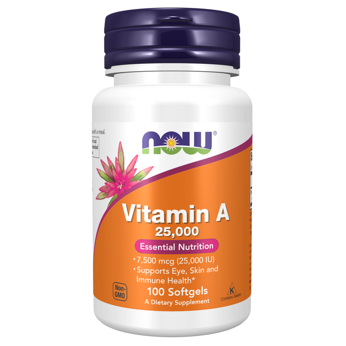 Now Foods Vitamin A 25,000 IU - 100 Softgels - Health As It Ought to Be