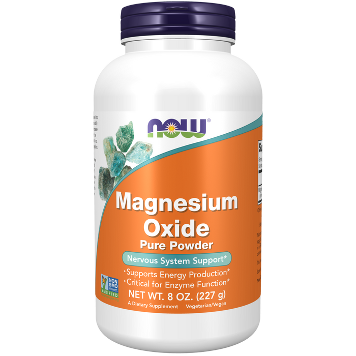 Now Foods Magnesium Oxide Pure Powder 400 mg - 8 oz. - Health As It Ought to Be