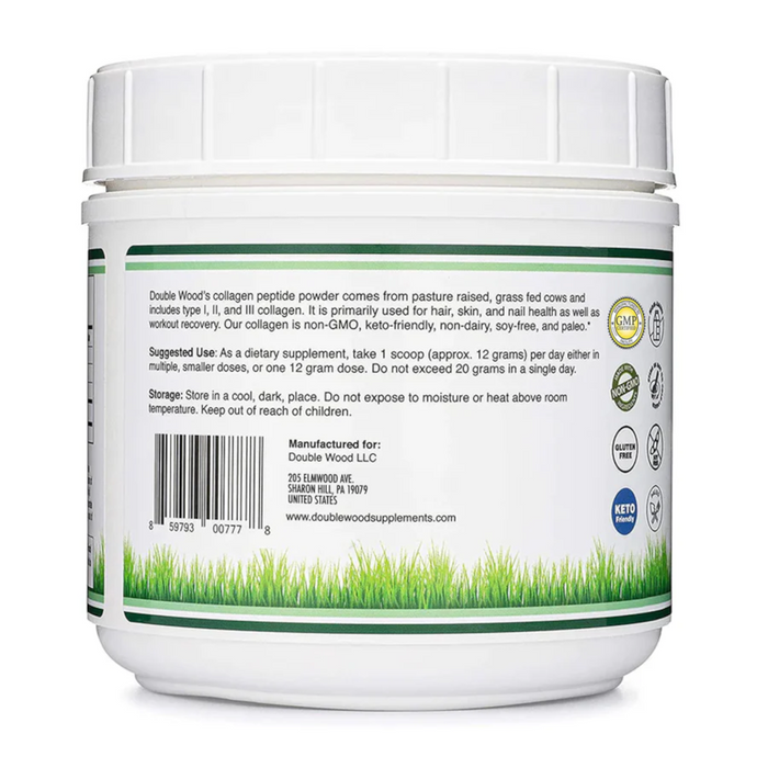 Double Wood Supplements Collagen Peptides - 16 oz. - Health As It Ought to Be