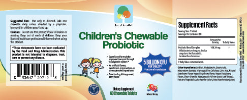 Raise Them Well Children's Chewable Probiotic: Support Immune and Digestive Health Naturally 60 Chewable Tablets - Health As It Ought to Be