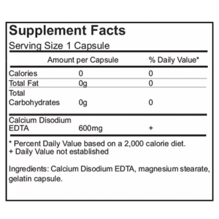 Arizona Natural EDTA Oral Chelation 600 mg - 100 Capsules - Health As It Ought to Be