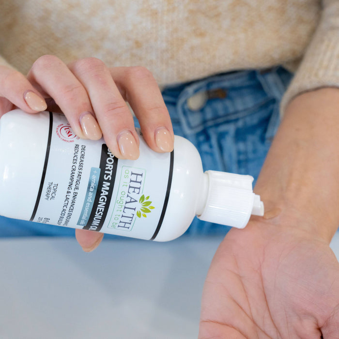 HAIOTB Sports Magnesium Oil + arnica and essential oils - 8 oz. Vegan, Topical - Health As It Ought to Be