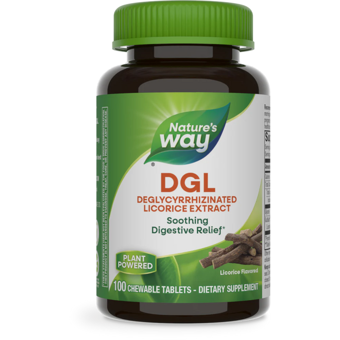 Nature's Way DGL Licorice Flavored - 100 Chewable Tablets - Health As It Ought to Be