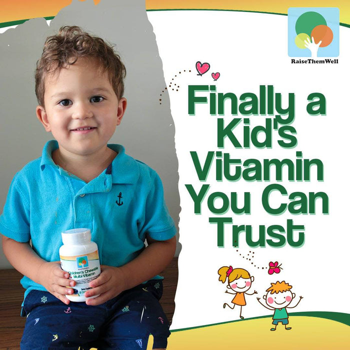 Raise Them Well Children's Chewable Multivitamin with All-Natural Colors, Flavors, and Sweeteners - Health As It Ought to Be