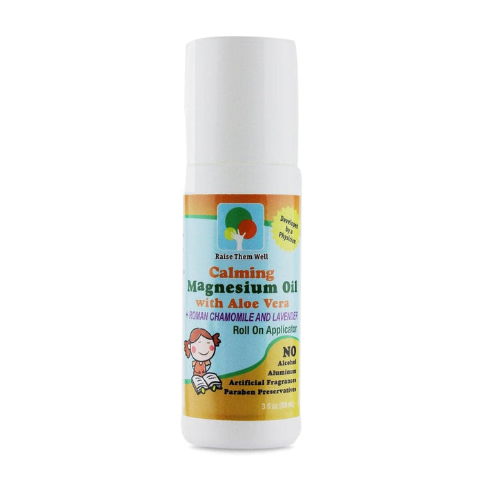 Raise Them Well Kid Safe Calming Magnesium Oil Roll-On with Roman Chamomile and Lavender Essential Oils - 89 ml - Health As It Ought to Be