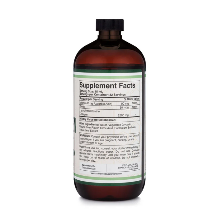 Double Wood Supplements Collagen Liquid - 16 fl oz. - Health As It Ought to Be