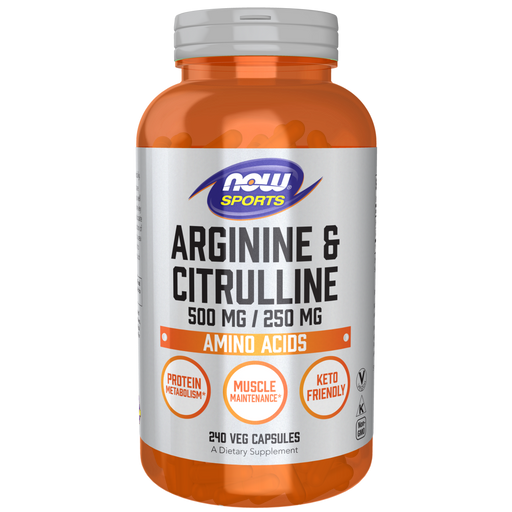 Now Foods Arginine & Citrulline (500/250) - 240 Veg Capsules - Health As It Ought to Be