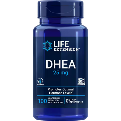 Life Extension DHEA Dissolve 25 mg - 100 Dissolve in Mouth Tablets - Health As It Ought to Be