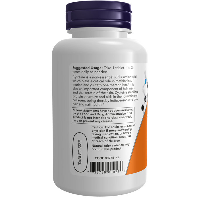 Now Foods L-Cysteine 500 mg - 100 Tablets TEMPORARY - Health As It Ought to Be
