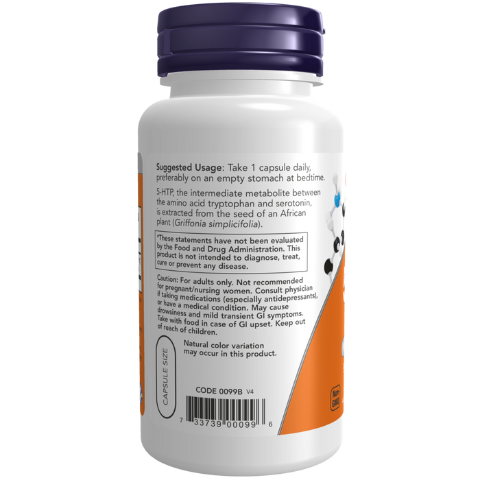Now Foods 5-HTP 50 mg - 90 Veg Capsules - Health As It Ought to Be