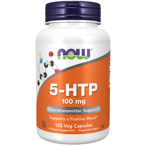 Now Foods 5-HTP 100mg 120 veg capsules REPLACEMENT SIZE - Health As It Ought to Be