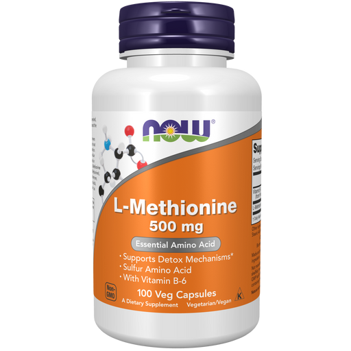Now Foods L-Methionine 500 mg - 100 Capsules - Health As It Ought to Be