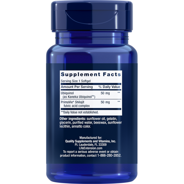Life Extension Super Ubiquinol CoQ10 with Enhanced Mitochondrial Support™ 50 mg - 30 Softgels - Health As It Ought to Be