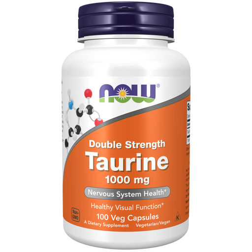 Now Foods Taurine Double Strength 1000 mg - 100 Veg Capsules - Health As It Ought to Be