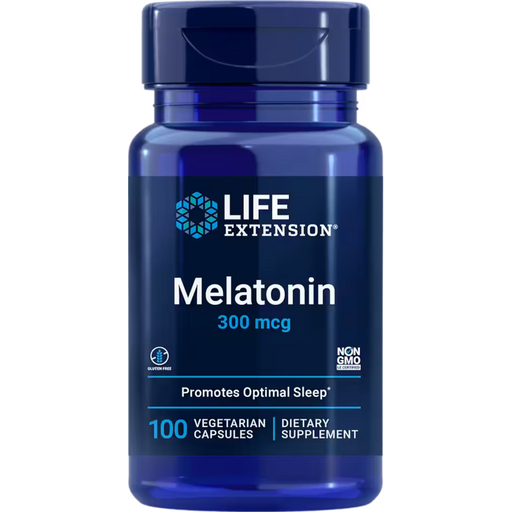 Life Extension Melatonin 300 mcg - 100 Vegetarian Capsules - Health As It Ought to Be