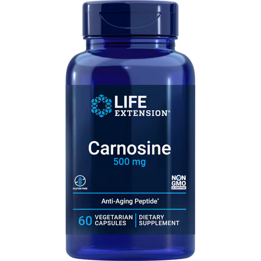 Life Extension Carnosine 500 mg - 60 Vegetarian Capsules - Health As It Ought to Be