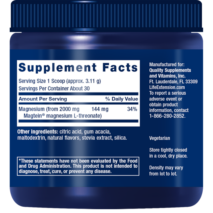 Life Extension Neuro-Mag® Magnesium L-Threonate Powder - Health As It Ought to Be