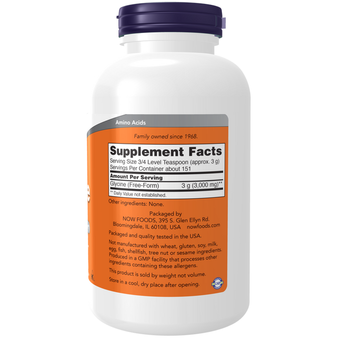 Now Foods Glycine Pure Powder - 1 lb. - Health As It Ought to Be