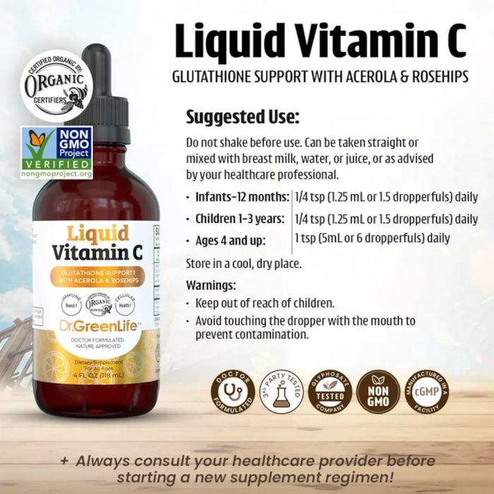 Dr. Green Life Liquid Vitamin C - 4 fl oz.