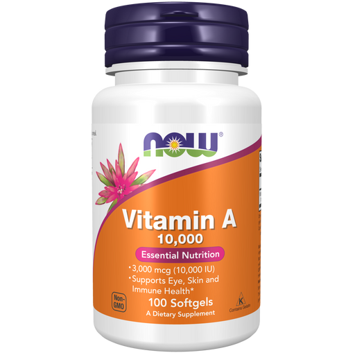 Now Foods Vitamin A 10,000 IUs - 100 Softgels - Health As It Ought to Be