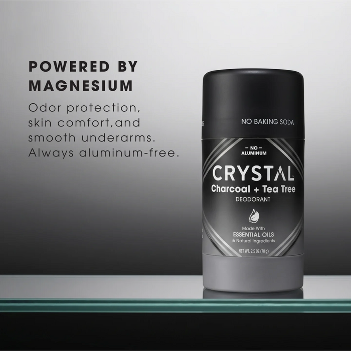 Crystal Charcoal and Tea Tree Deodorant - 2.5 oz.
