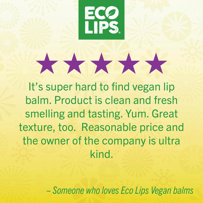 Eco Lips Bee Free Vegan Lemon Lime Lip Balm PATIENT ONLY - Health As It Ought to Be