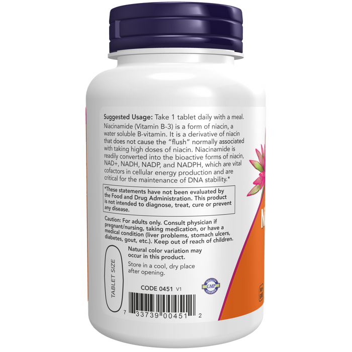 Now Foods Niacinamide 1000 mg - 90 Tablets - Health As It Ought to Be