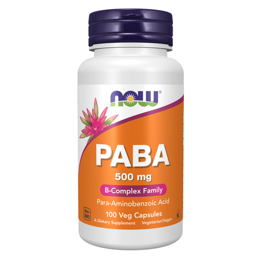 Now Foods PABA 500 mg - 100 Veg Capsules - Health As It Ought to Be