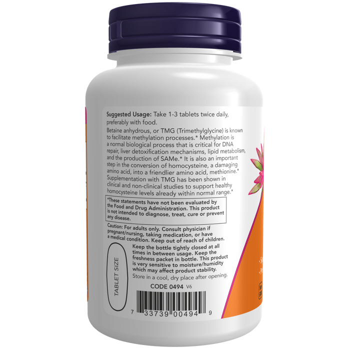 Now Foods TMG 1000 mg - 100 Tablets - Health As It Ought to Be
