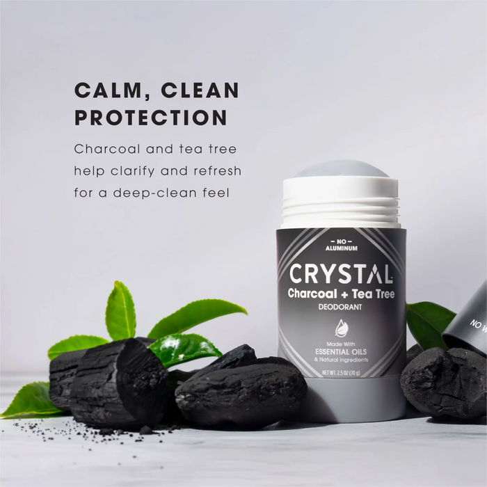 Crystal Charcoal and Tea Tree Deodorant - 2.5 oz.
