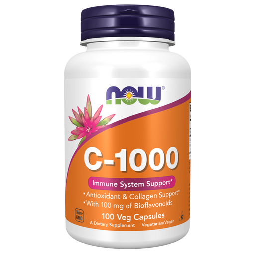 Now Foods Vitamin C 1000 mg - 100 Capsules - Health As It Ought to Be