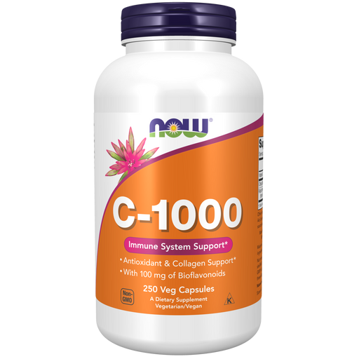 Now Foods Vitamin C 1000 mg - 250 Capsules - Health As It Ought to Be