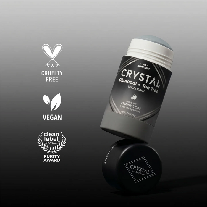 Crystal Charcoal and Tea Tree Deodorant - 2.5 oz.