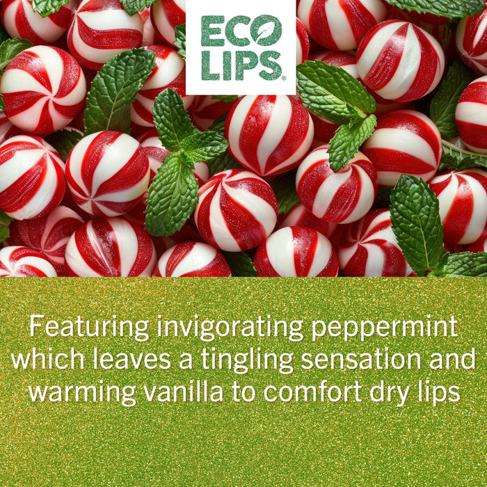 Eco Lips Holiday Candy Cane Vanilla Mint Sugar Lip Scrub - 0.25 oz. PATIENT ONLY - Health As It Ought to Be