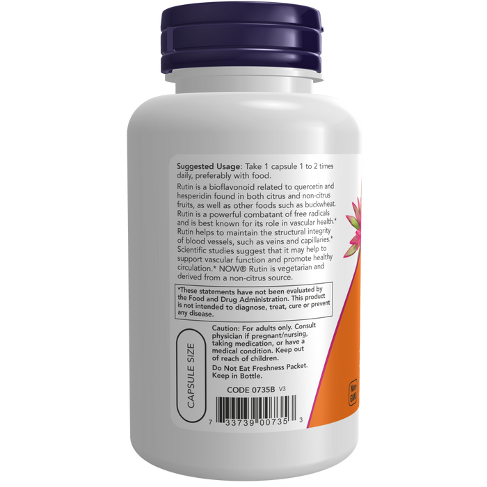 Now Foods Rutin 450 mg - 100 Veg Capsules - Health As It Ought to Be