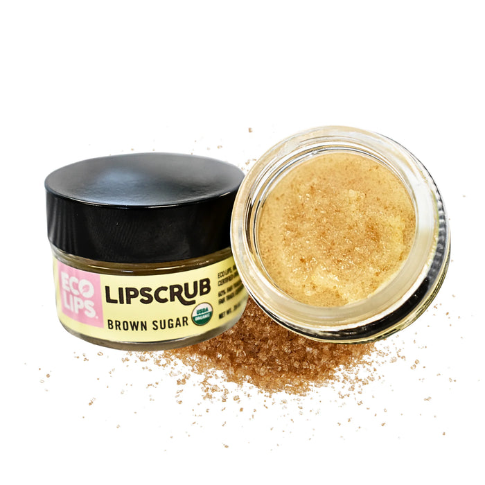 Eco Lips Organic Sugar Lip Scrub Brown Sugar - 0.50 oz pot