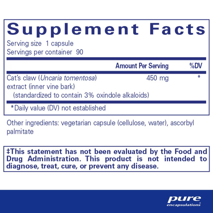 Pure Encapsulations Cat's Claw - 90 Capsules