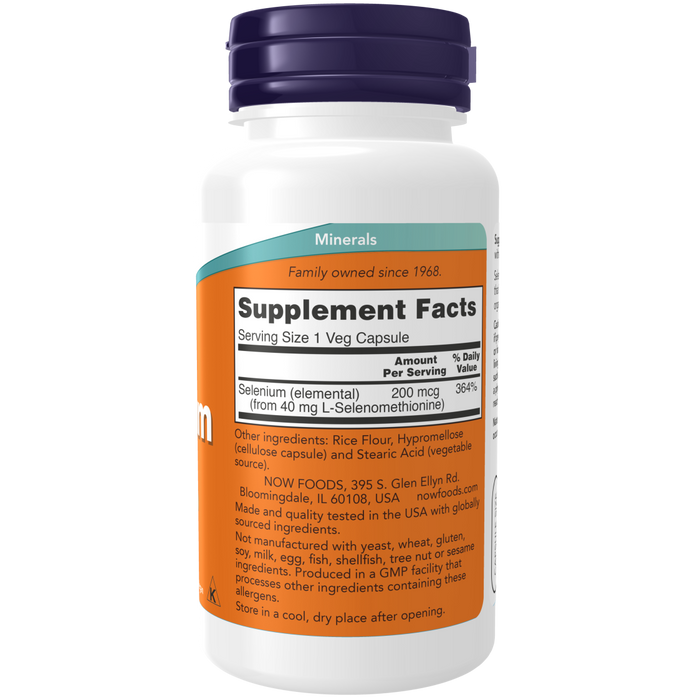Now Foods Selenium 200 mcg - 90 Veg Capsules - Health As It Ought to Be