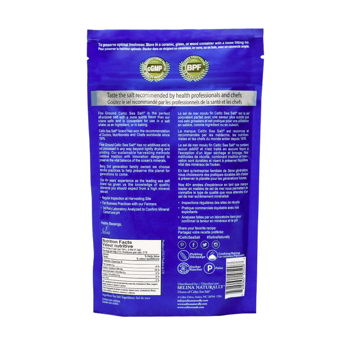Selina Naturally Celtic Sea Salt Fine Ground - 227 grams