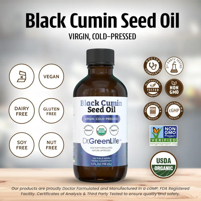 Dr. Green Life Black Cumin Seed Oil - 4 fl oz.