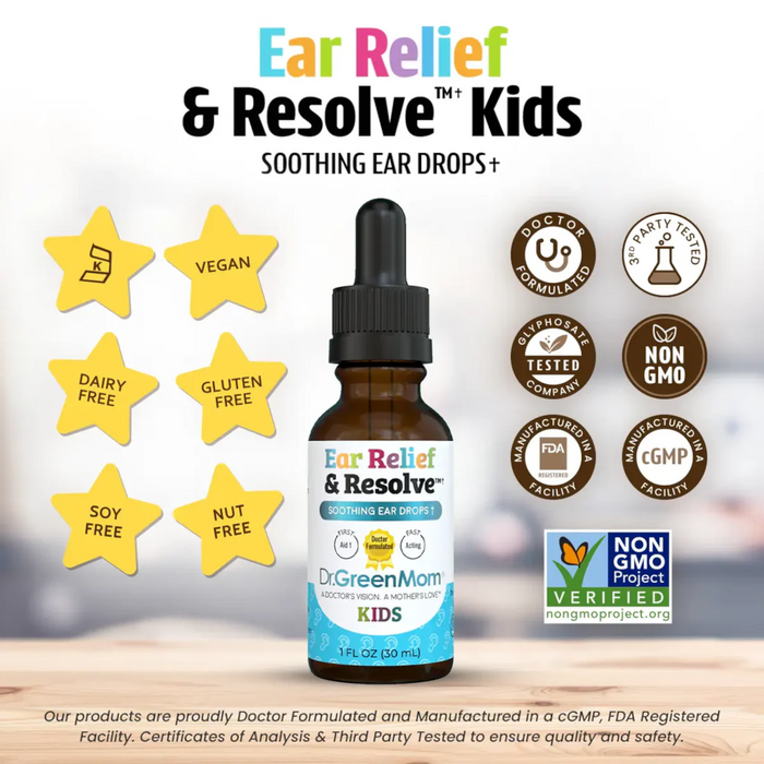 Dr. Green Mom Kids Ear Relief & Resolve - 1 oz. - Health As It Ought to Be