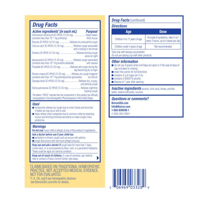 Boiron Children's Chestal® Honey Cough Syrup - 6.7 fl oz.