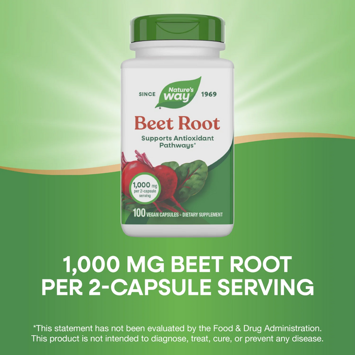 Nature's Way Beet Root - 100 vegan Capsules - Health As It Ought to Be