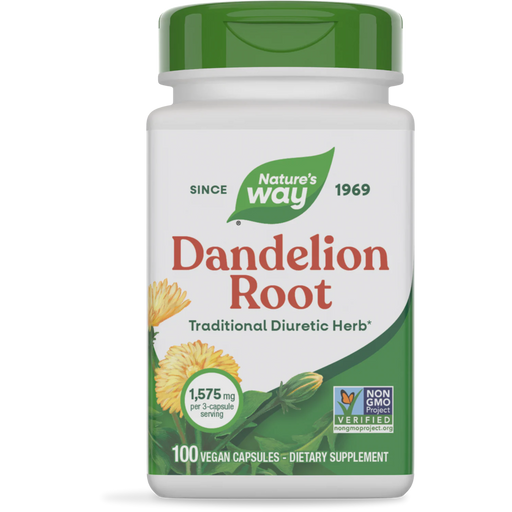 Nature's Way Dandelion Root 525 mg - 100 Capsules - Health As It Ought to Be