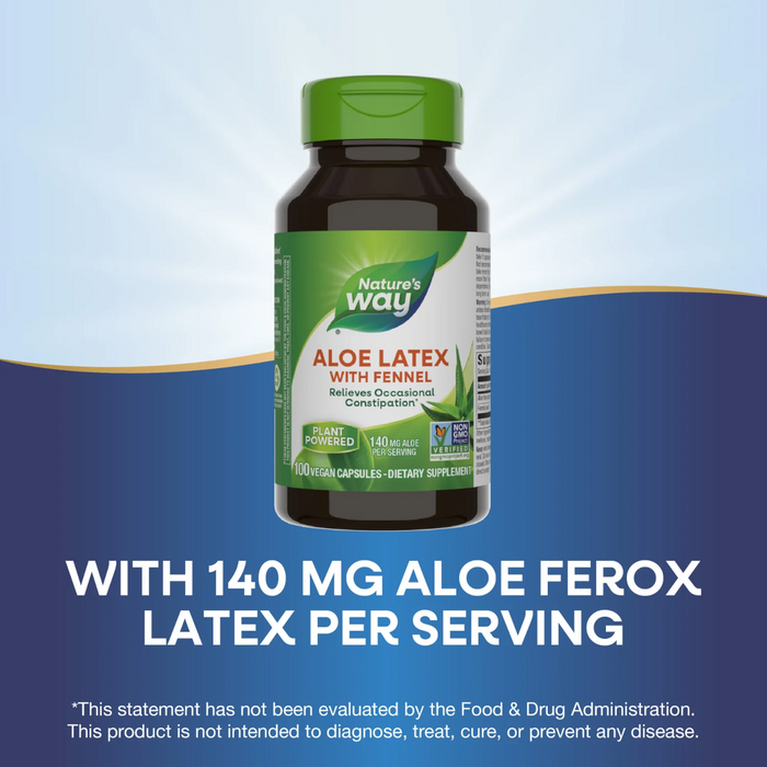 Nature's Way Aloe Vera - 100 Capsules - Health As It Ought to Be
