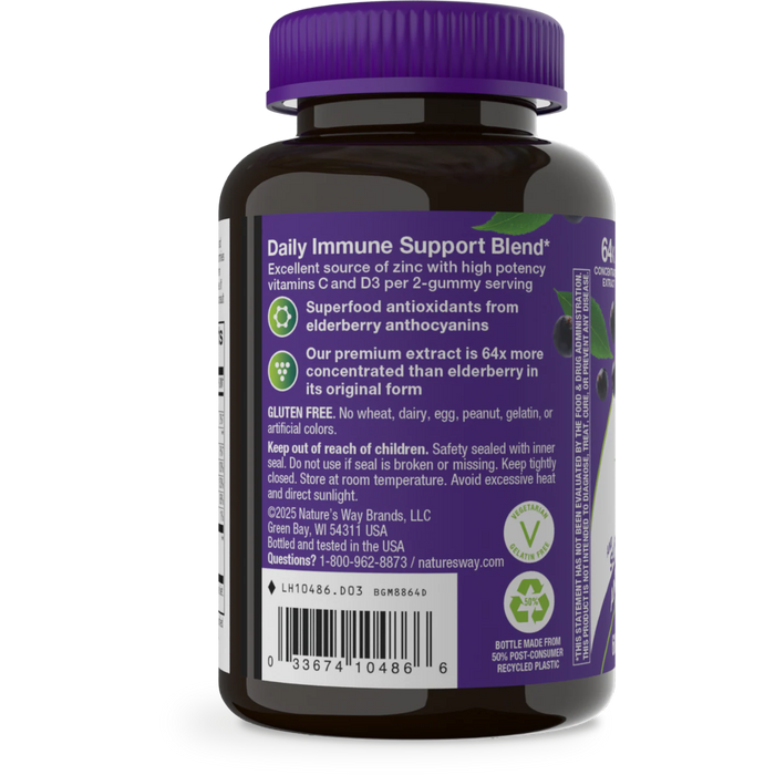 Nature's Way Sambucus Gummies - 60 Gummies - Health As It Ought to Be