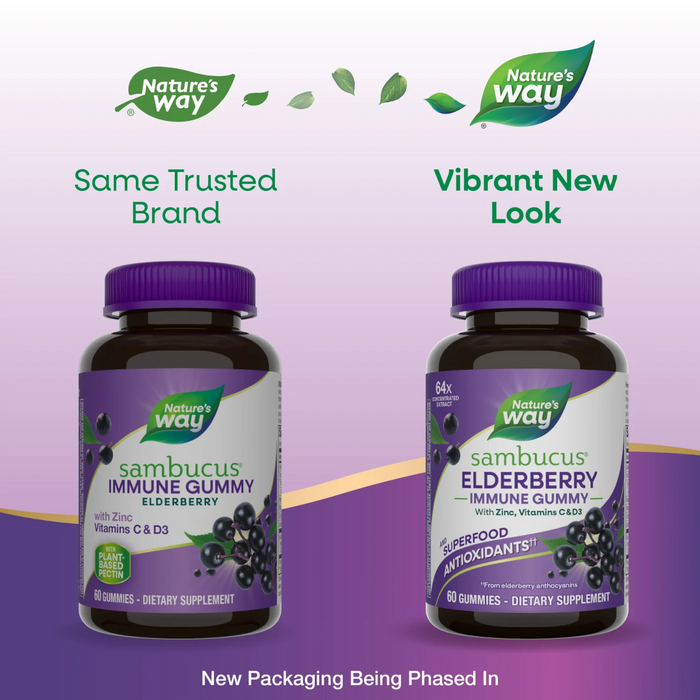 Nature's Way Sambucus Gummies - 60 Gummies - Health As It Ought to Be