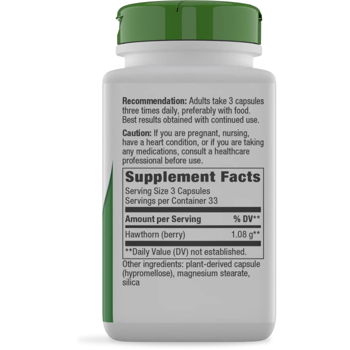 Nature's Way Hawthorn Berries - 100 Capsules - Health As It Ought to Be
