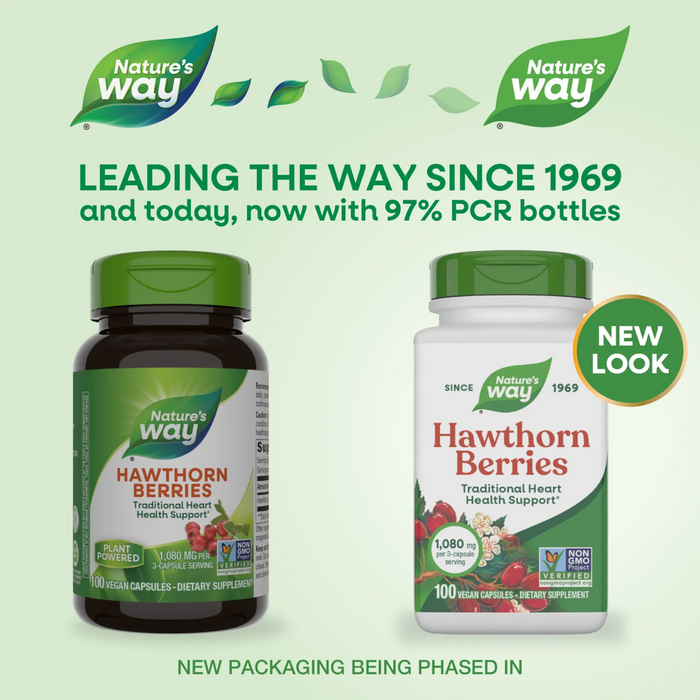 Nature's Way Hawthorn Berries - 100 Capsules - Health As It Ought to Be